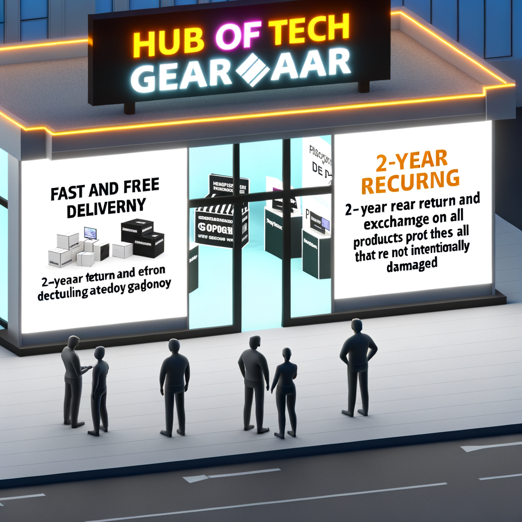 Huboftechgear offers fast and free delieveries, plus 2 year return and exchange program on all products that are not intentionally damaged